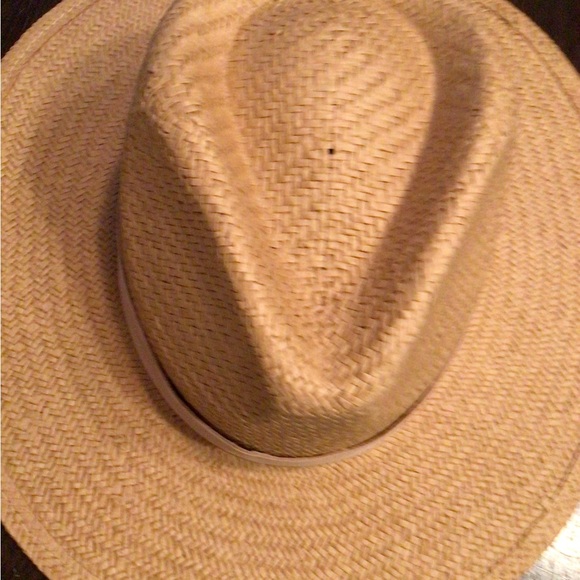 SALE Wyeth leather banded straw fedora - Picture 3 of 4